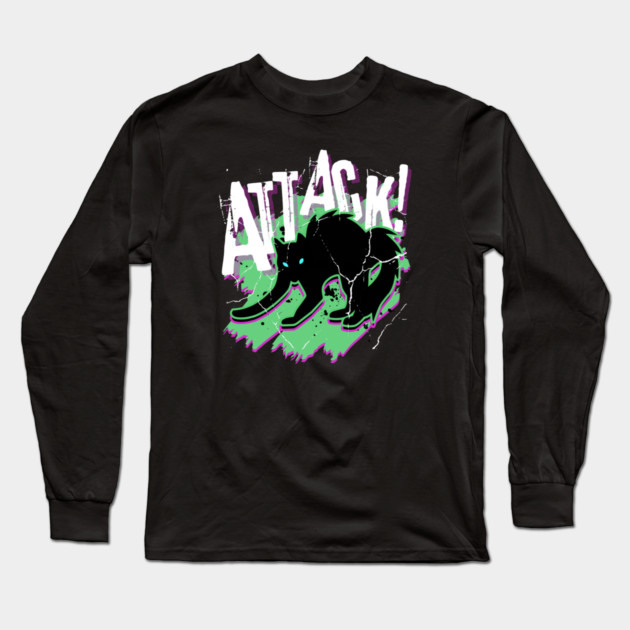 Attack Cat! Long Sleeve T-Shirt by casualteesinc