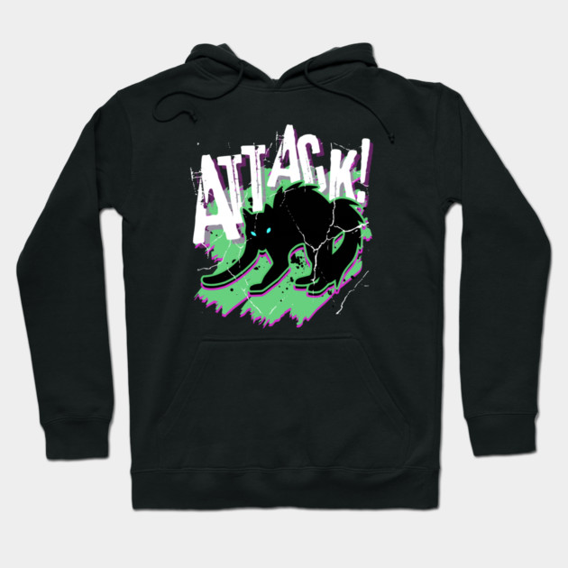 Attack Cat! Hoodie by casualteesinc