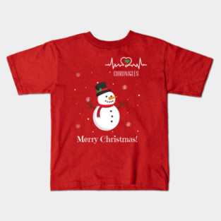 Heartbeat Chronicles Snowman Merry Christmas Design 1 Kids T-Shirt