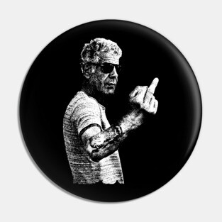 Anthony Bourdain retro Pin