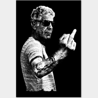 Anthony Bourdain retro Posters and Art