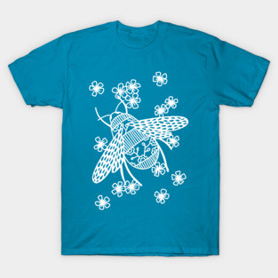 Bees Papercut Bug Illustration T-Shirt
