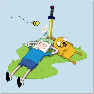 Finn and Jake Relaxing Posters and Art