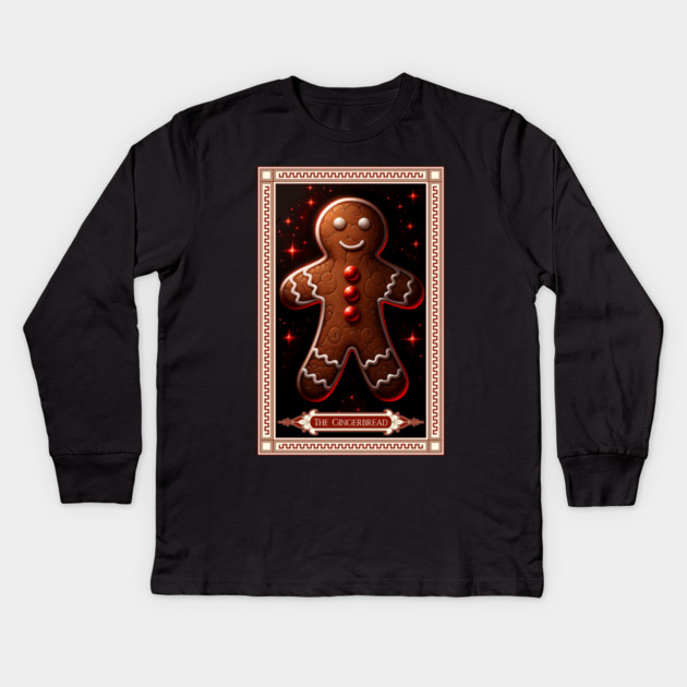 The Gingerbread Man Tarot Card Kids Long Sleeve T-Shirt by HolidayBug