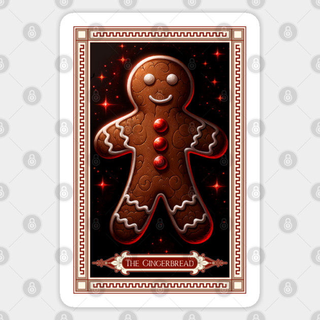 The Gingerbread Man Tarot Card Sticker by HolidayBug