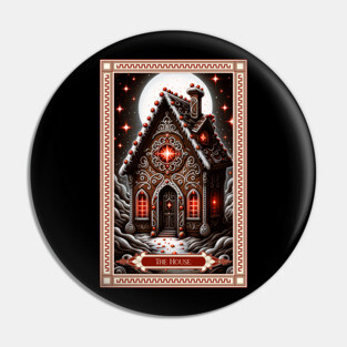 The Gingerbread House Tarot Card Pin