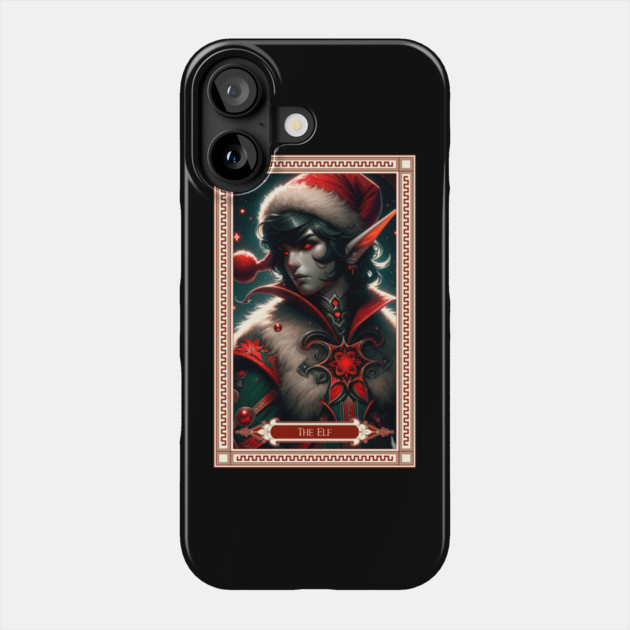 The Christmas Elf Tarot Card Phone Case by HolidayBug
