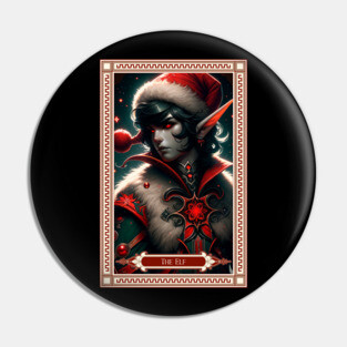 The Christmas Elf Tarot Card Pin