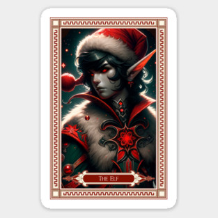 The Christmas Elf Tarot Card Sticker