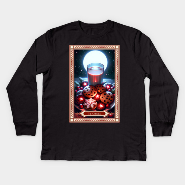 The Christmas Cookie Tarot Card Kids Long Sleeve T-Shirt by HolidayBug