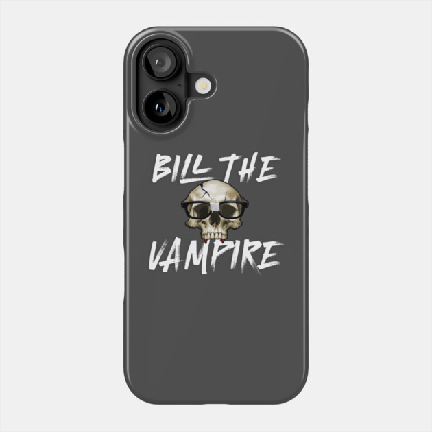 Bill The Vampire - nerd skull (light) Phone Case by Rick Gualtieri