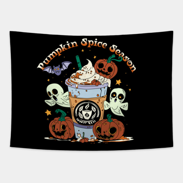 Pumpkin Spice Season Tapestry by H. R. Sinclair