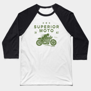 Superior Moto Racing Baseball T-Shirt