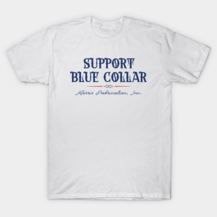 Support Blue Collar - Navy Print T-Shirt