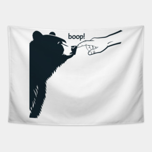 Boop Bear Funny Skeleton Halloween Tapestry