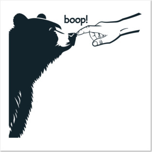 Boop Bear Funny Skeleton Halloween Posters and Art