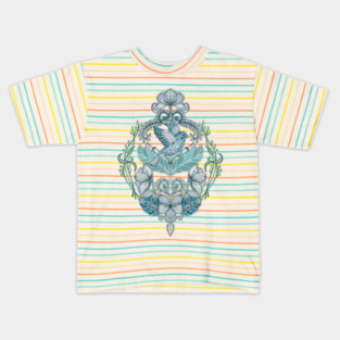 Not Even a Sparrow - hand drawn vintage bird illustration pattern Kids T-Shirt