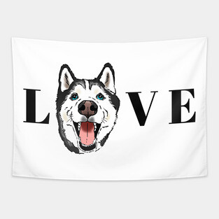 Husky Lovers, Husky Moms, Husky Dads Tapestry