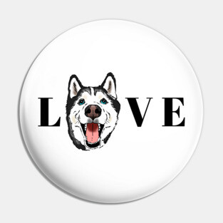 Husky Lovers, Husky Moms, Husky Dads Pin