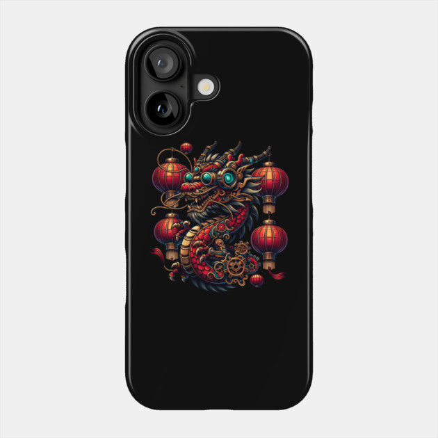 Steampunk Chinese New Year Dragon Phone Case by HolidayBug