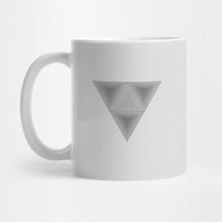 Optical illusion (Hipster triangle) Impossible Black & White Art Mug