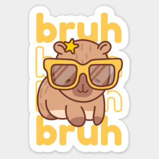 Bruh Capybara Sticker