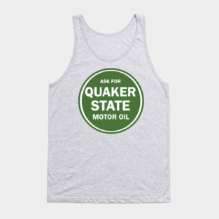 Vintage Quaker State Motor Oil Logo Tank Top