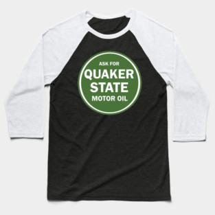 Vintage Quaker State Motor Oil Logo Baseball T-Shirt