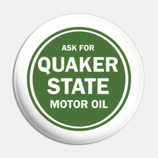 Vintage Quaker State Motor Oil Logo Pin