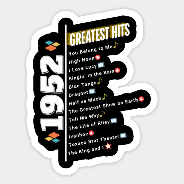 1952 Time Capsule Era - Front & Back - Retro Pop Culture Magnet by OTL Spotlight