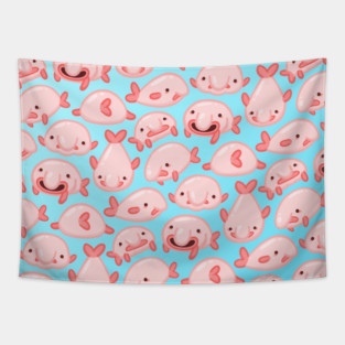 Blobfish Pattern Tapestry