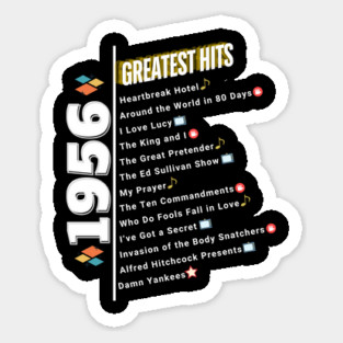 1956 Time Capsule Era - Front & Back - Retro Pop Culture Sticker