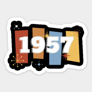 1957 Time Capsule Era - Front & Back - Retro Pop Culture Sticker