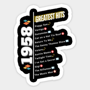 1958 Time Capsule Era - Front & Back - Retro Pop Culture Magnet