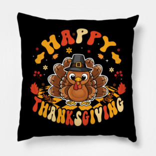 Happy Thanksgiving Turkey Pillow