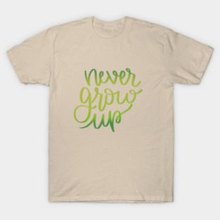 Never Grow Up Peter Pan Inspired T-Shirt