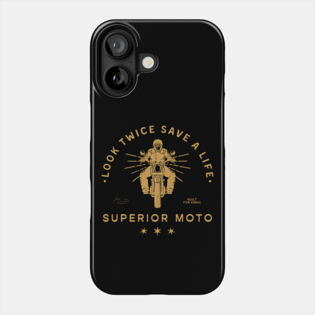 Look Twice Superior Moto Phone Case by Timeless Chaos
