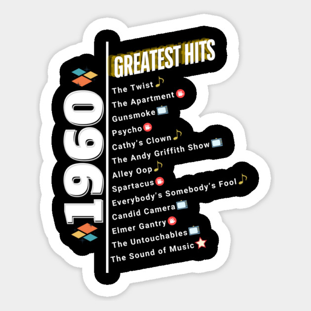 1960 Time Capsule Era - Front & Back - Retro Pop Culture Sticker by OTL Spotlight
