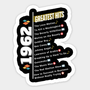 1962 Time Capsule Era - Front & Back - Retro Pop Culture Sticker