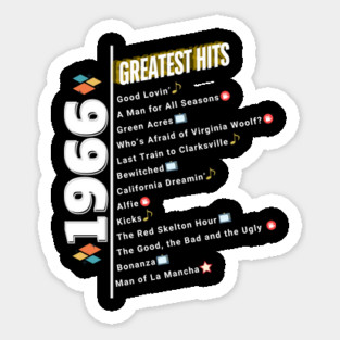 1966 Time Capsule Era - Front & Back - Retro Pop Culture Sticker