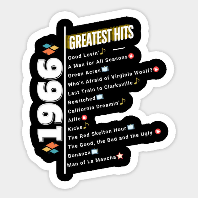 1966 Time Capsule Era - Front & Back - Retro Pop Culture Sticker by OTL Spotlight