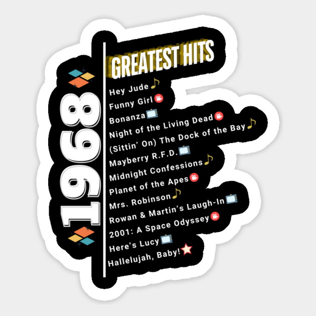 1968 Time Capsule Era - Front & Back - Retro Pop Culture Magnet by OTL Spotlight