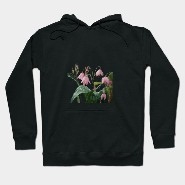 The Droplets add a Fresh and Delicate Touch to the Flowers and Their Green Leaves Hoodie by animegirlnft