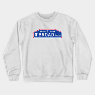 Broad Street Bullies Sign - White Crewneck Sweatshirt