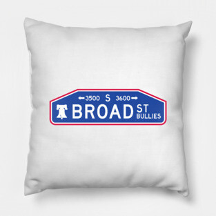 Broad Street Bullies Sign - White Pillow