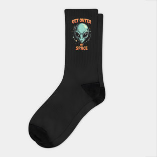 Get Outta My Space - Alien Socks