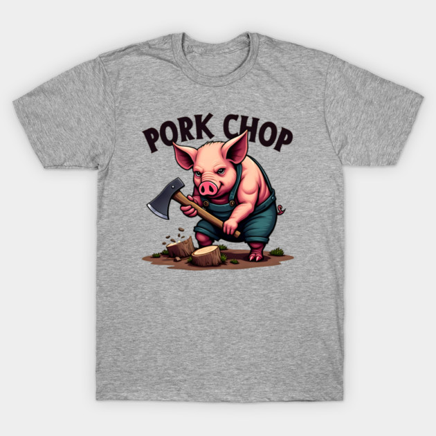 Pork Chop - Funny Pun T-Shirt by Silly Me Studio
