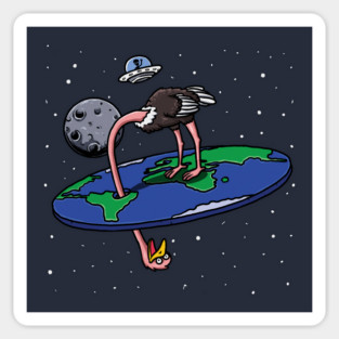 Flat Earth Peek Sticker