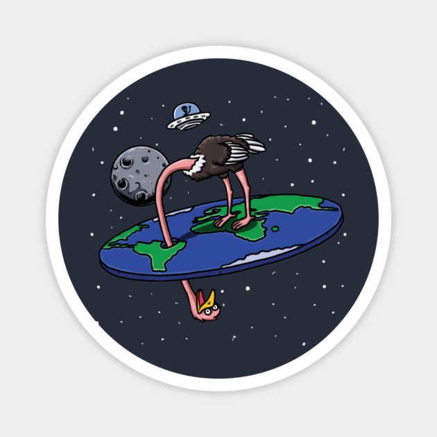 Flat Earth Peek Magnet by GoshWow®