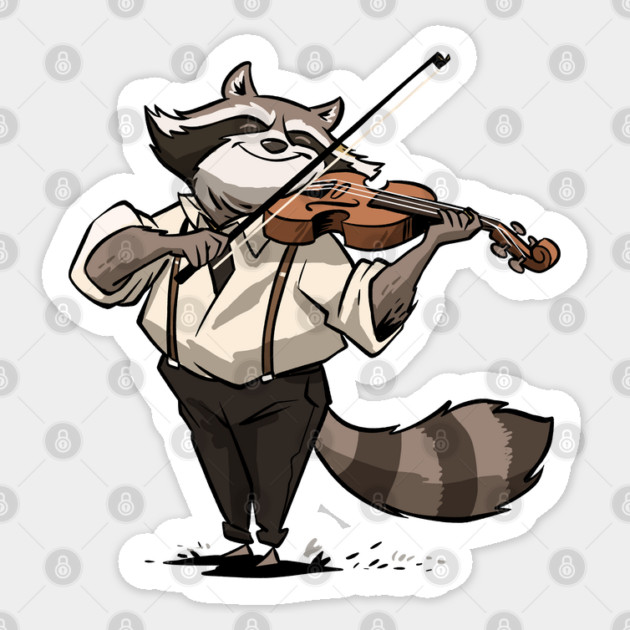 Raccoon Rhapsody Sticker by GoshWow®